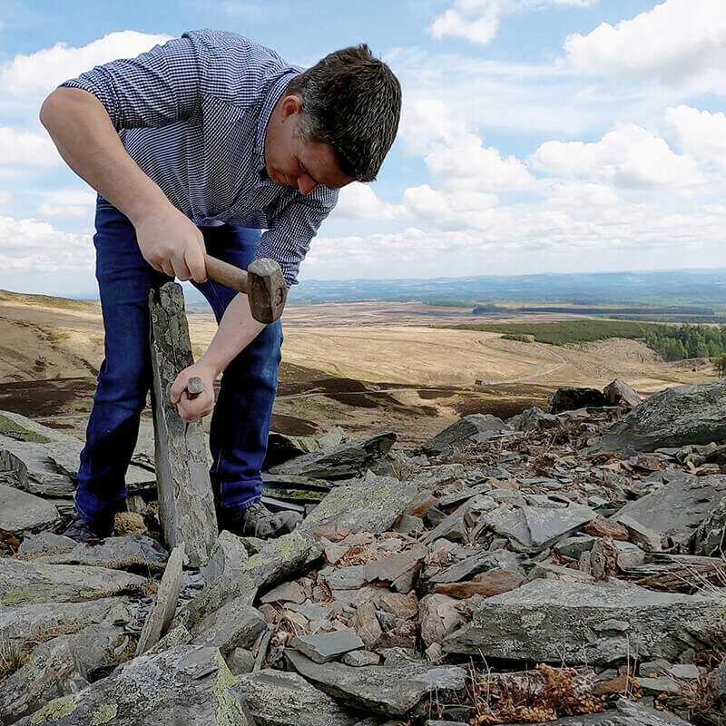 About how we work james parker riving slate by hand scottish sculptor