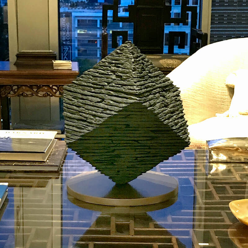 James parker sculpture cube limited edition bronze fine art statement piece