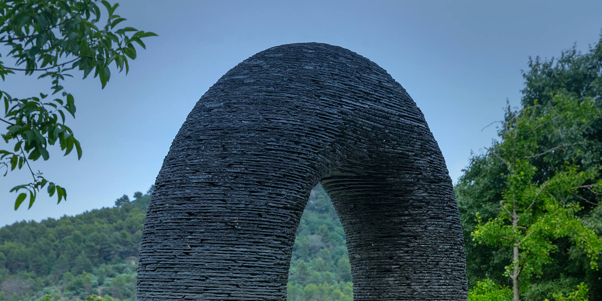 James Parker Sculptor Spirit Black Slate Torus Provence France Commission 2