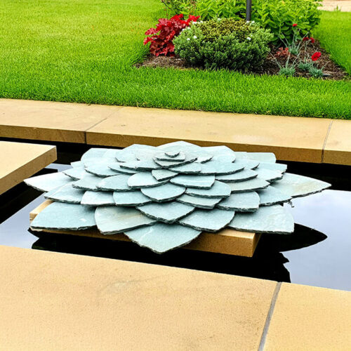 Geometry of Plants Slate Sculpture Inspired by Botanical Form